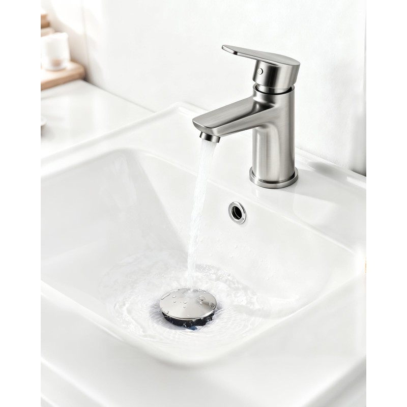 BOTEMY Polished Bathroom Sink Drain Kit with Flexible Sink Drain