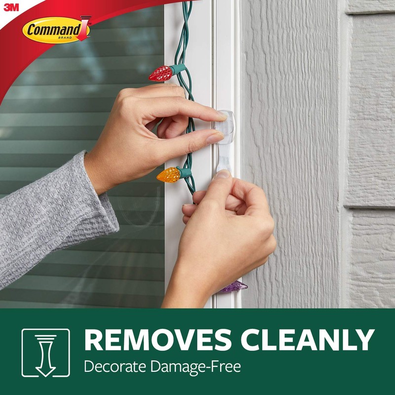 Command Indoor/Outdoor 36 Light Clips and 40 Strips - Clear