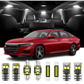 AENVTOL 14 Pieces Interior LED Lights Kit Replacement for Honda Accord 2013-2022 White 6000K LED Interior Bulbs Package + License Plate Lights, Install Tool