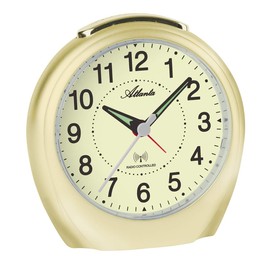 Atlanta Radio Alarm Clock Analogue with Light Luminous Dial Repetition Crescendo Gold - 1865/9