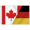 2×3 FT German Canada Friendship Flag,Medium 60×90 CM Germany Canadian