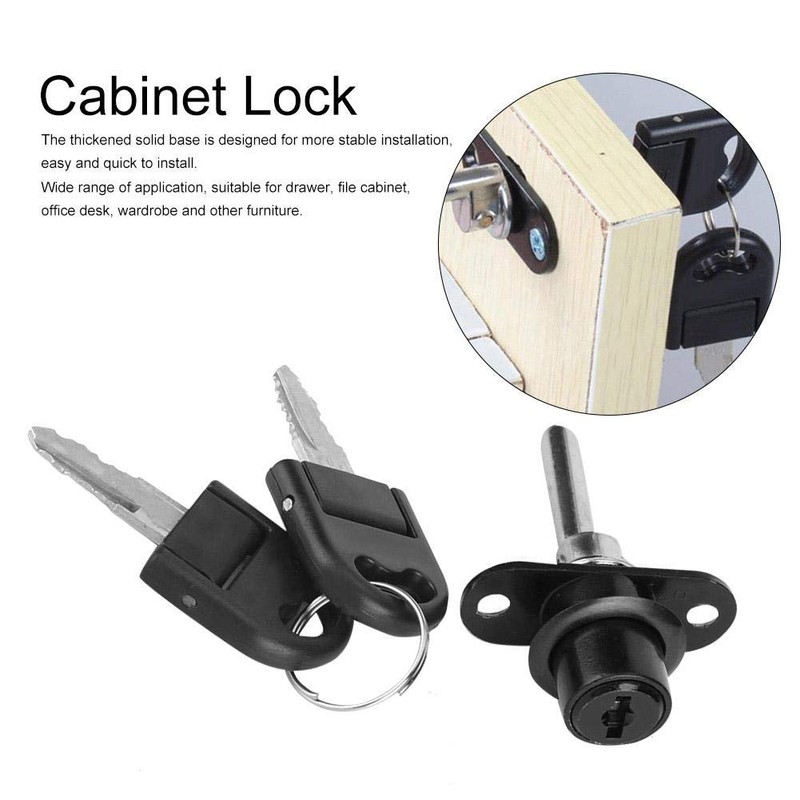 2 Pieces Drawer Locks with Keys Cabinet Locks for Furniture