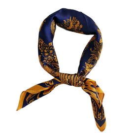 FONYVE Silk Feeling Scarf Medium Square Satin Head Wrap for Women 27.5 inches