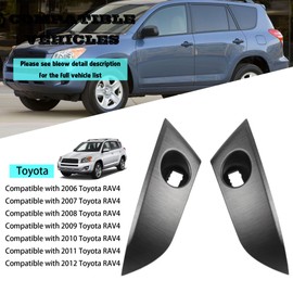 YzusGomumu 1 Pair Central Dashboard Cover Strip Trim Left and Right Compatible with 2006-2012 Toyota RAV4 Base Limited EV Sport Replaces 55413-42070-B0 55412-42060-B0