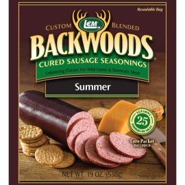 LEM Backwoods Cured Sausage Seasoning 19 Ounce Cures 25 Pounds of Meat