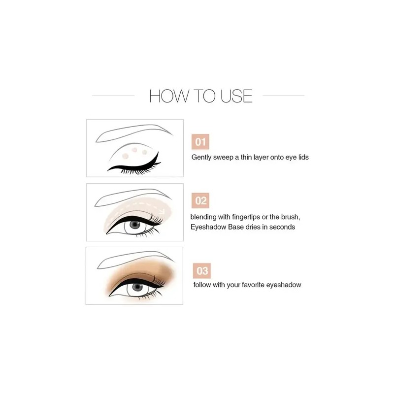 Primer Fijador Sombras Glitter Handaiyan Profesional Neutral