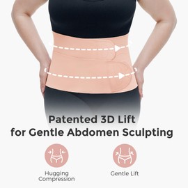 momcozy Ergowrap Postpartum Belly Band, 3D Abdomen Lifting & Ergonomic Back Support Abdominal Binder, Seamless & Invisible Wrap Shapewear for Postpartum C-Section Recovery, Daily Wear, Exercise