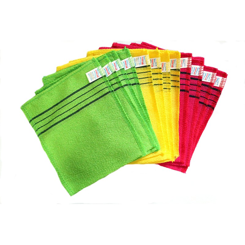 GOLDSANGSA Toallas de baño coreanas, color rojo (4 piezas) y