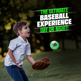 Light Up Baseball - Sports Gifts for Boys - Ball Accessories Gear Gift Ideas for Teenage Boy - Glow in Dark Balls - Cool Stuff Toys Games for Teen Kids Players Age 8, 9, 10, 11, 12, 13, 14 Year Old