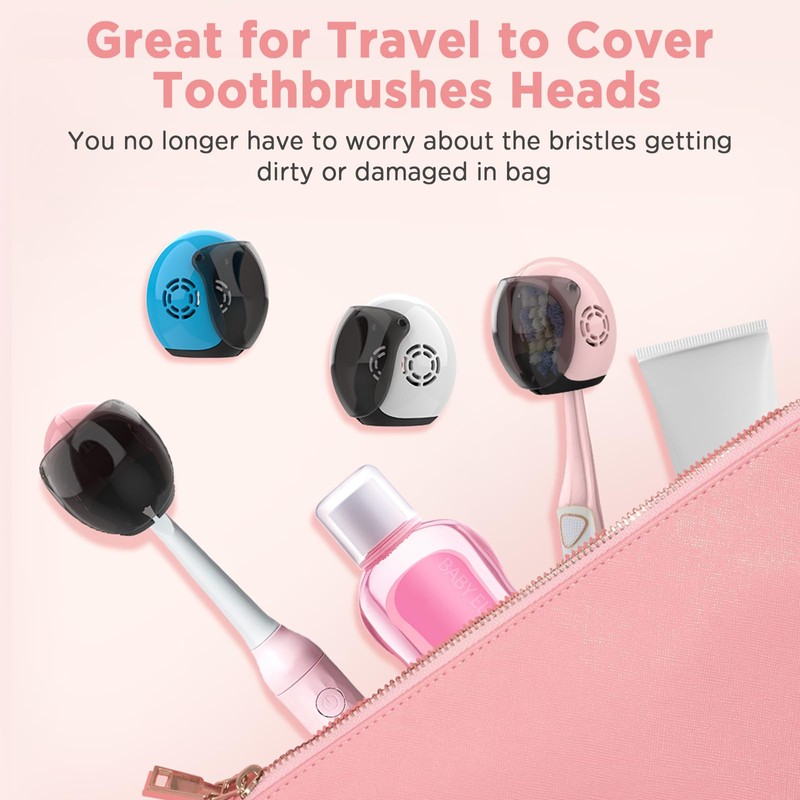 Frekare Helmet Toothbrush Covers Caps, Toothbrush Head Protector for Household