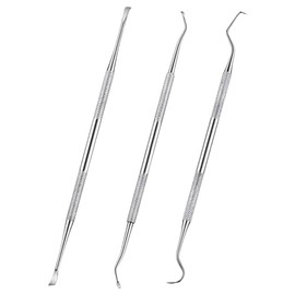 ccHuDE 3 Pcs Dog Dental Tooth Scaler Teeth Scraper Stainless Steel Tooth Pick Dental Tarter Scraper Pet Teeth Cleaning Tools Silver