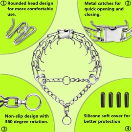 Collar for Dogs – Quick Release Buckle & Swivel Ring for Easy Use – for Small Medium Large Dog (XL)