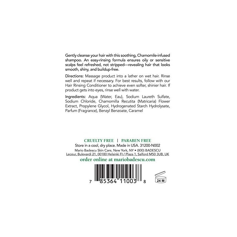 Mario Badescu Shampoo de manzanilla para cuero cabelludo graso y