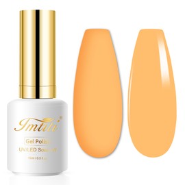 Imtiti Gel Nail Polish, 1Pcs 15ml Creme Yellow Color Gel Polish Soak Off LED Nail Polish Gel Nail Art Design Manicure Salon DIY at Home Holiday Gift