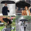 Eastrise Windproof Travel Umbrella with 8 Sturdy Ribs and Black