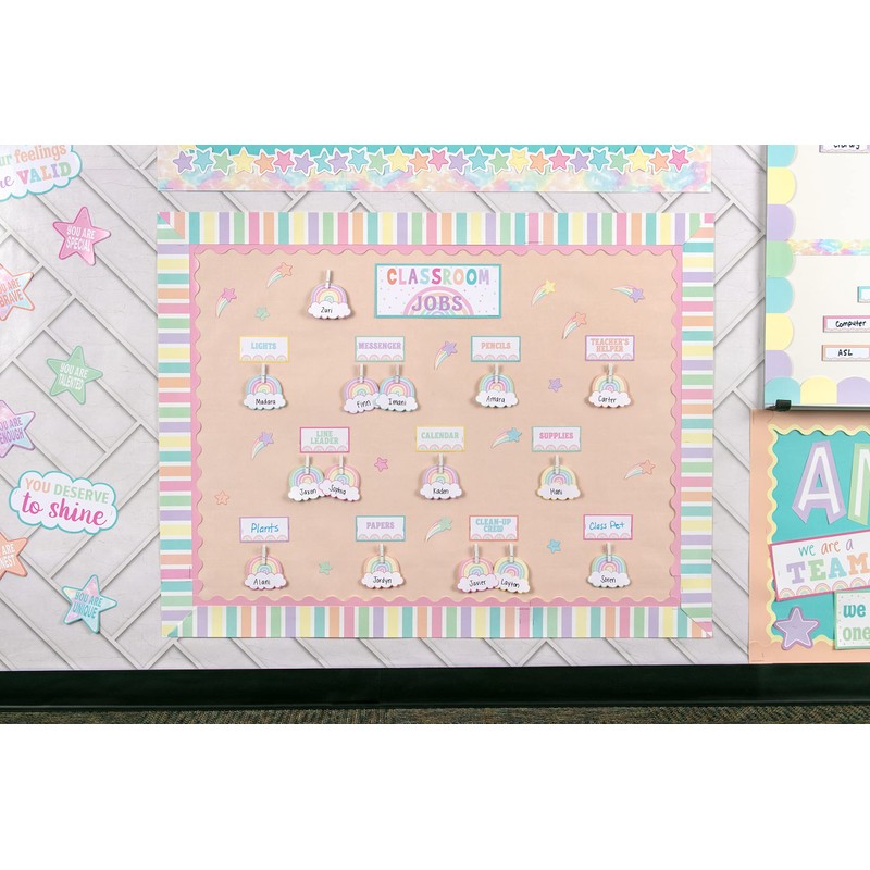 Teacher Created Resources Pastel Pop Classroom Jobs Mini Bulletin Board
