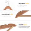 Quality Wooden Hangers - Slightly Curved Hanger Set - Solid