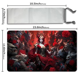 Board Game MTG Playmat + Free Waterproof Bag, Stitched Edges, Smooth Rubber Surface, MTG PlayMat with Zones (An Original Angel of Flight Alabaster Playmat) (INNISTRAD - NO ZONE)
