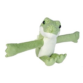 Wild Republic 19432 Huggers Snap Bracelet Cuddly Toy, Plush Toy, Crocodile, 20 cm