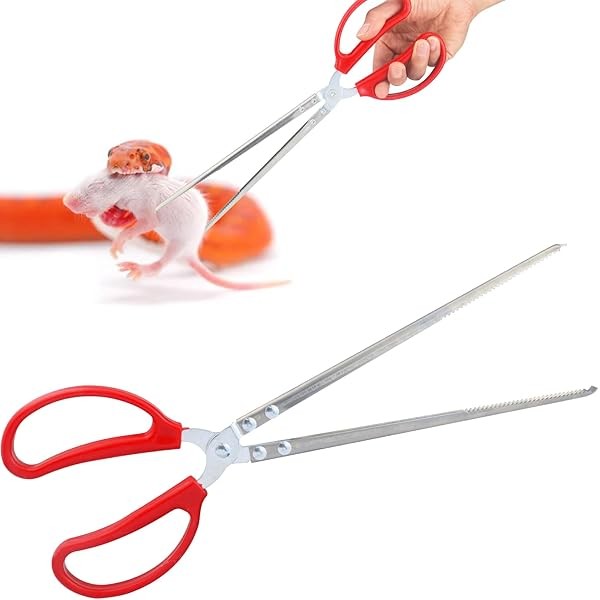 15 Inch Reptile Feeding Tongs, Extra Long Large Snake Feeding