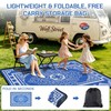 6'x9' Waterproof Blue Floral Reversible Outdoor Rug UV Fade Resistant