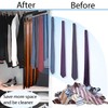 2 Pcs Natural Wooden Belt Hanger with 14 Rotatable Hooks