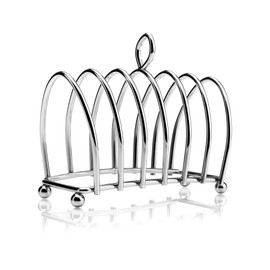 Kilo BA51 Victorian Design Chrome 6 Slice Toast Rack with Ball Feet and Loop Carry Handle