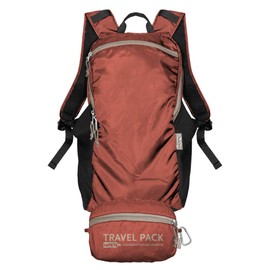 ChicoBag Travel Pack rePETe + Refine | Eco-friendly Lightweight and Packable Travel Backpack, Jasper, 10”w × 17”h × 6”d, Travel Pack