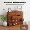 14-Drawer Apothecary Cabinet, Card Catalog Cabinet for Desktop Organizer