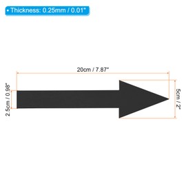 PATIKIL 8"x2" Arrow Sticker, 10 Pack PVC Removable Self Adhesive Waterproof Floor Decal Wall Marking Arrow Sign for Road Instructions, Black