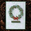 hinana Holly Leaves Wreath Metal Die Cuts, Bow Leaf Round