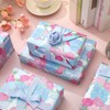 FYSUIMU Floral Bow Wrapping Paper -Mini Roll- 17 Inch x