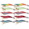 10pcs Wrapped Prawn Lure Octopus Shrimps Fishing Squid Jig Lures