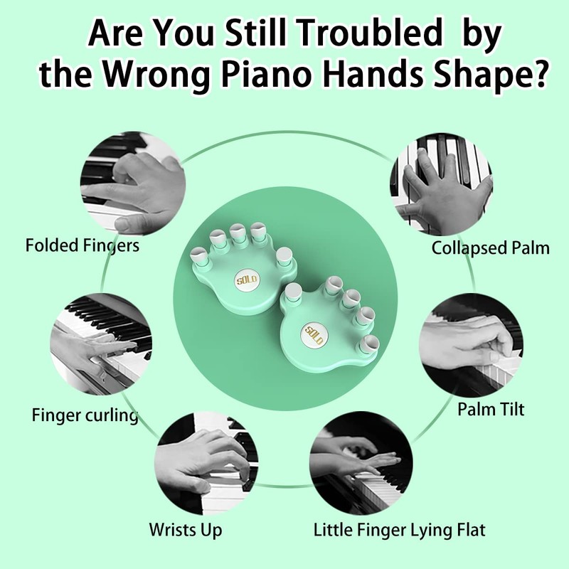 Moreup Piano Finger Trainers, Hand Grip Exerciser Ergonomic Training Finger