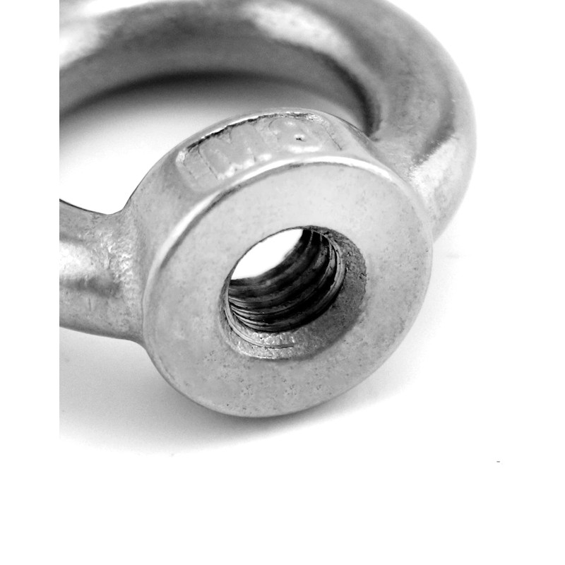 QWORK® 10 Pieces M8 Lifting Ring Nuts, 304 Stainless Steel,