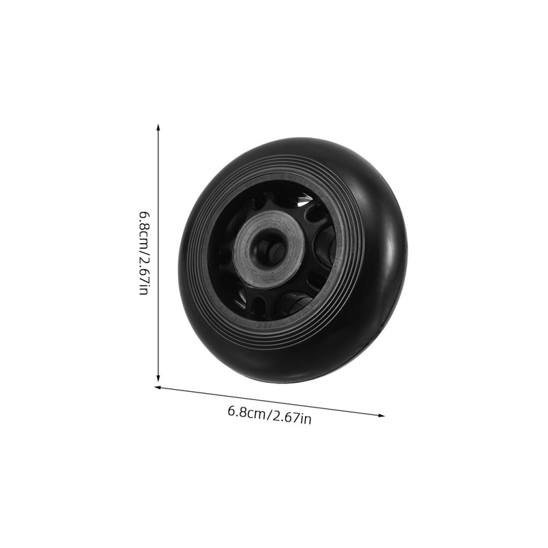 BIUDECO 4pcs Gym Accessory Wheels Plastic Roller Exercise Wheel Replaceable