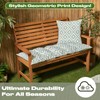 OHS 2 Seater Garden Bench Cushion Geometric Print Bench Seat