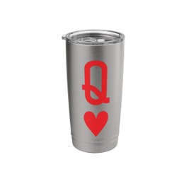 Queen of Hearts King of Hearts Couple Valentine Day Matching Stainless Steel Insulated Tumbler