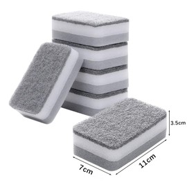Heavy Duty Scrub Sponge,Sponges for Dishes, Sponges Kitchen, Cleaning Sponge, Cleans Fast Without Scratching,Dual-Sided Dish-washing & Cleaning Sponge for Kitchen(10 pcs)