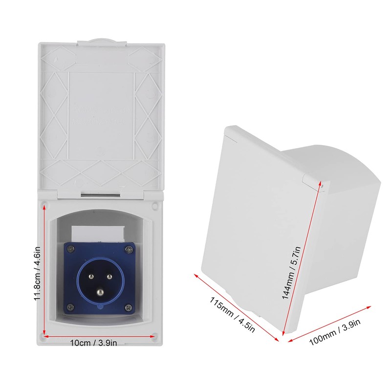 Ejoyous Caravan Outdoor Socket, 16 A, 220 V - 240