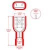 All Trade Direct 100 x Red 6.3mm Female Fully Insulated