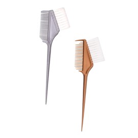 Gatuida 2pcs Hair Dye Brush Dual Sided Applicator Comb for Easy Hair Coloring Flexible Stiff Bristles for Smooth Dye Application for DIY Hairstyling Includes Gold and