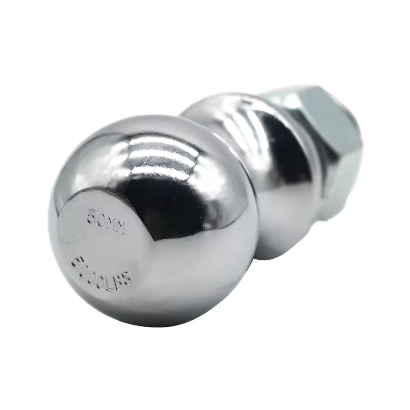 Chrome-Plated 50mm Trailer Hitch Tow Ball, Hot-Forged Steel, 3,500 lb