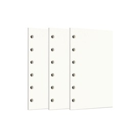 Zelten 3 Pack A7 135 Sheets/270 Pages Blank Loose Leaf Punched Paper Refills Paper for 6 Hole Binder Personal Organizer Diary Notebook Refillable Planner