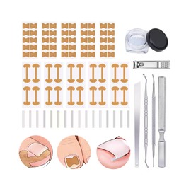 Frilance Shop Rolling Nail Clips, Set of 16, 30 Rolling Nail Clips, 20 Roll Nail Tapes, 50 Wide Type, 4 Nail Care Tools, 1 Nail Clipper, Easy to Install at Home, Compatible with Toes