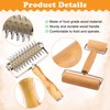 2Pcs Pizza Dough Roller & Dough Docker, Wood Rolling Pin