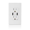 Leviton 15A GFCI USB Outlet 24W (4.8A) SmartlockPro Type A