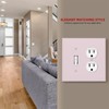 Wmhusu Light Switch Cover Plate Rose Pink 2 Gang Outlet