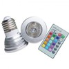 Foco Led Rgb 16 Colores 3w Base E27 Control Remoto