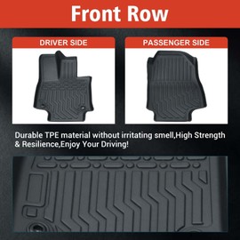 Car Mats All Weather Compatible for 2019-2023 Toyota RAV4(Not Fit 19-23 Rav4 Hybrid & 21-23 Rav4 Prime), Custom Fit Floor Mat TPE Liners 1st & 2nd Row Protection, Non-Slip Floor Mats